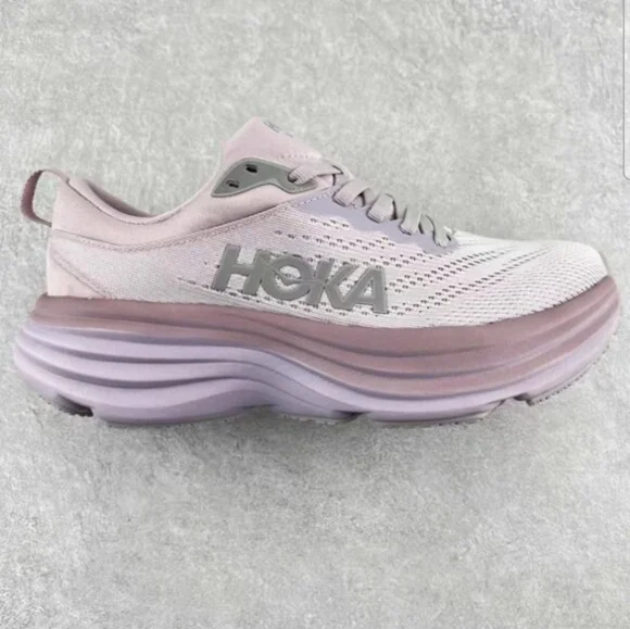 Hoka☆ Bondi 8 Lilac Marble Sneaker - Picture 3 of 8